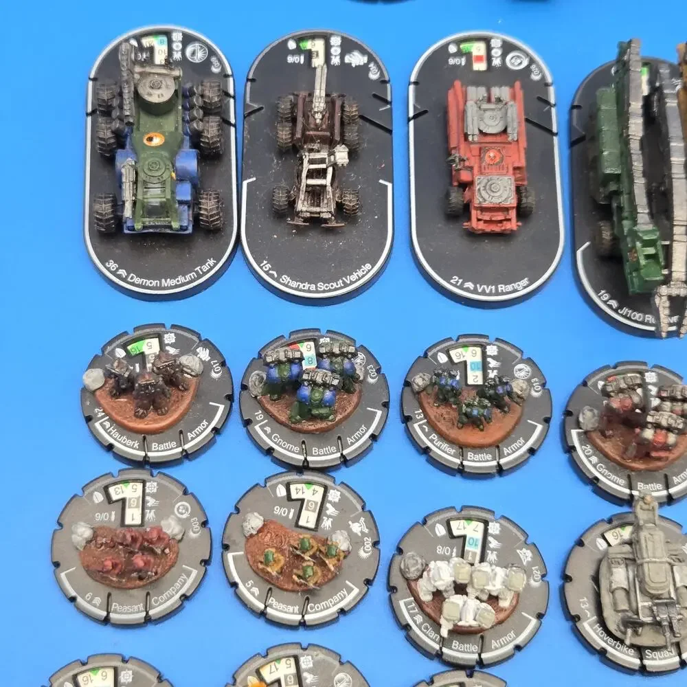 MechWarrior Dark Age Age of Destruction Lot Dials Minis Vehicles Tanks Infantry